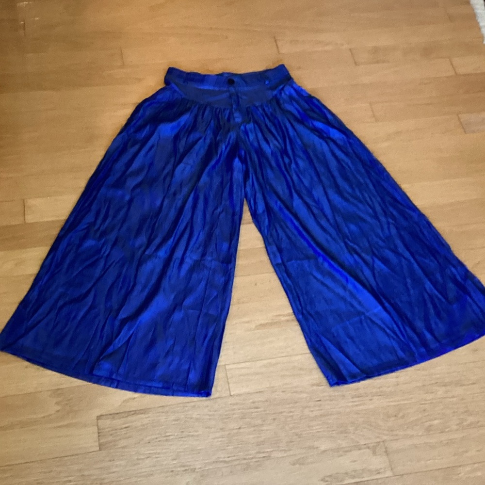 High style gathered yoke wide leg jeans with pockets - Picture 5 of 9